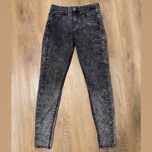 Acid Wash Black Jeans